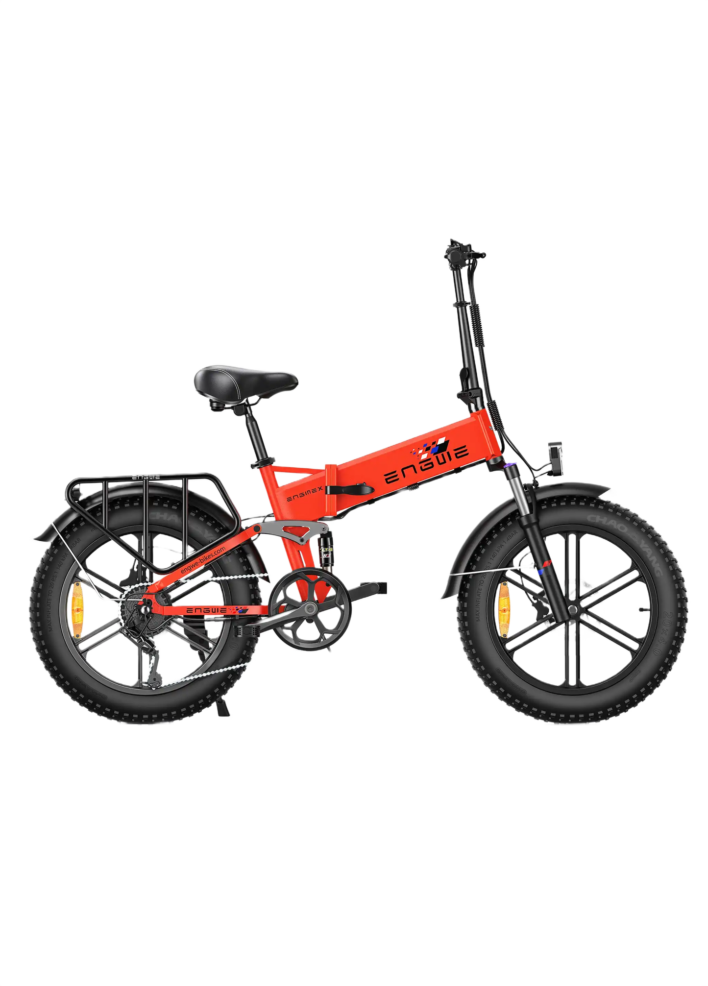 ENGWE Engine X red electric bike on a white background