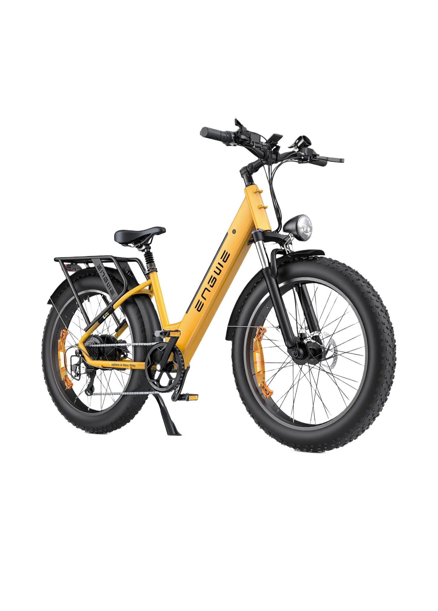 ENGWE E26 ST yellow electric bike with black accents on a white background