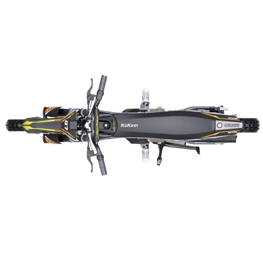 Kukirin X1 elektriline krossiratas valgel taustal, laste off-road mootorratas nähtava brändilogoga