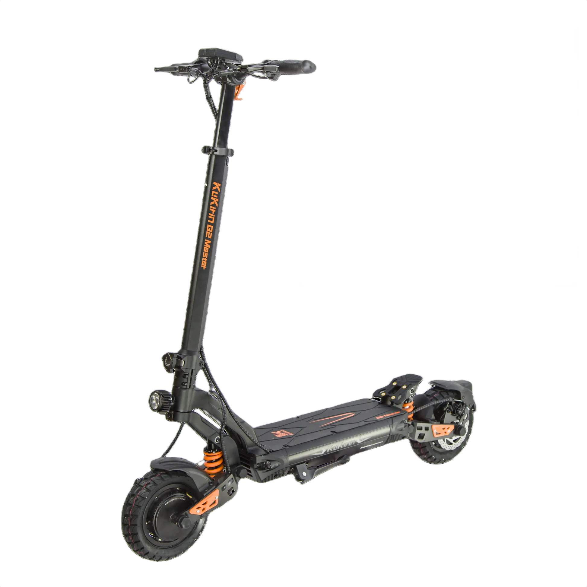 KuKirin G2 Master Black electric scooter with orange accents on a white background