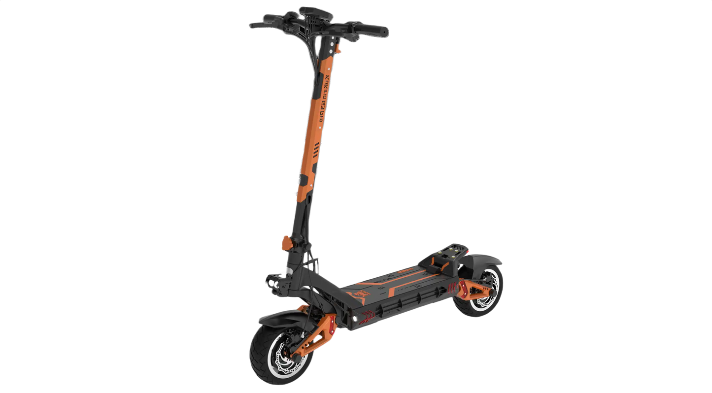 KuKirin G3 Pro Black and orange electric scooter on a white background