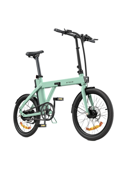 ENGWE P20 mint green electric bike on a white background