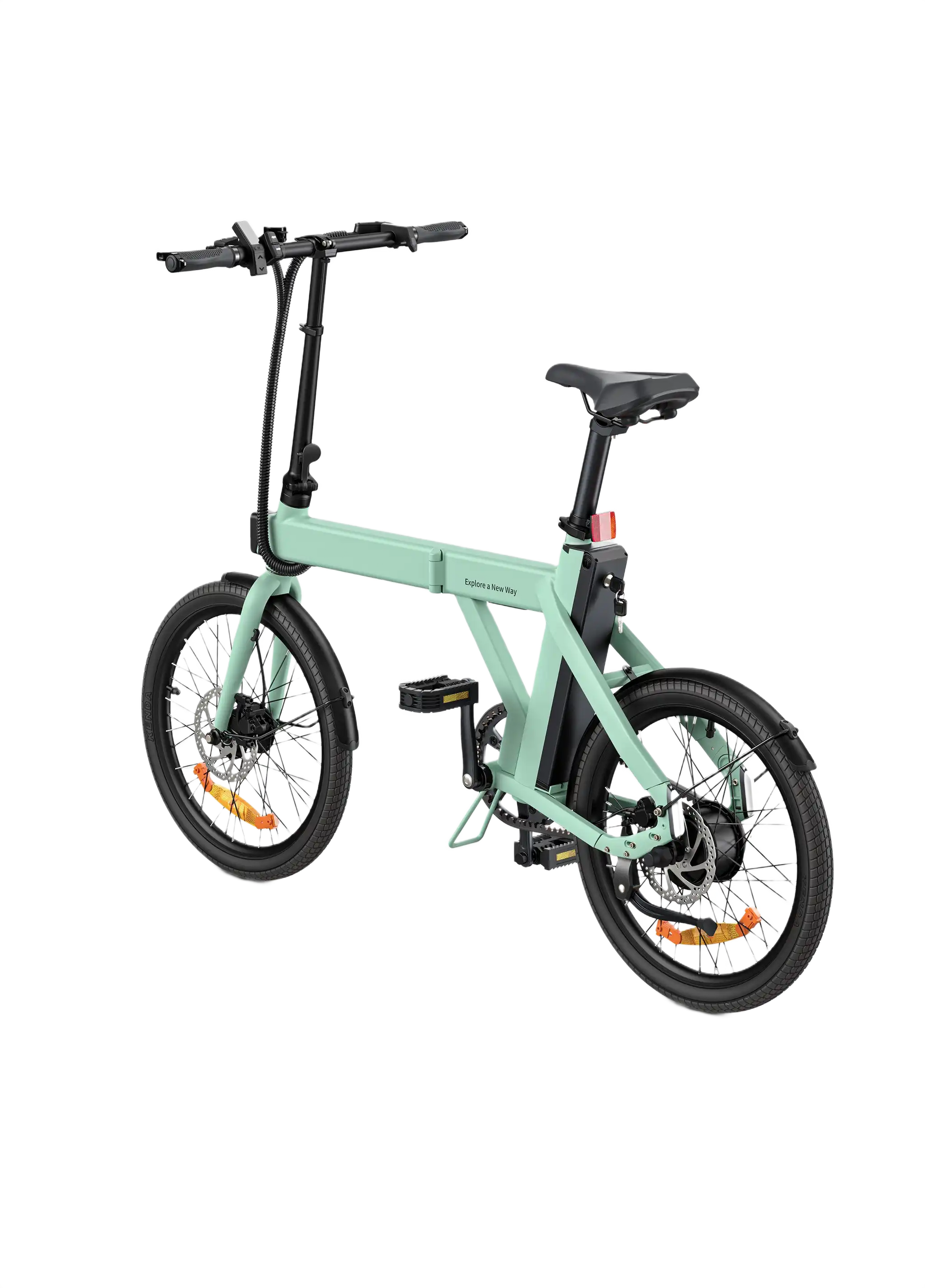 ENGWE P20 mint green electric bike on a white background