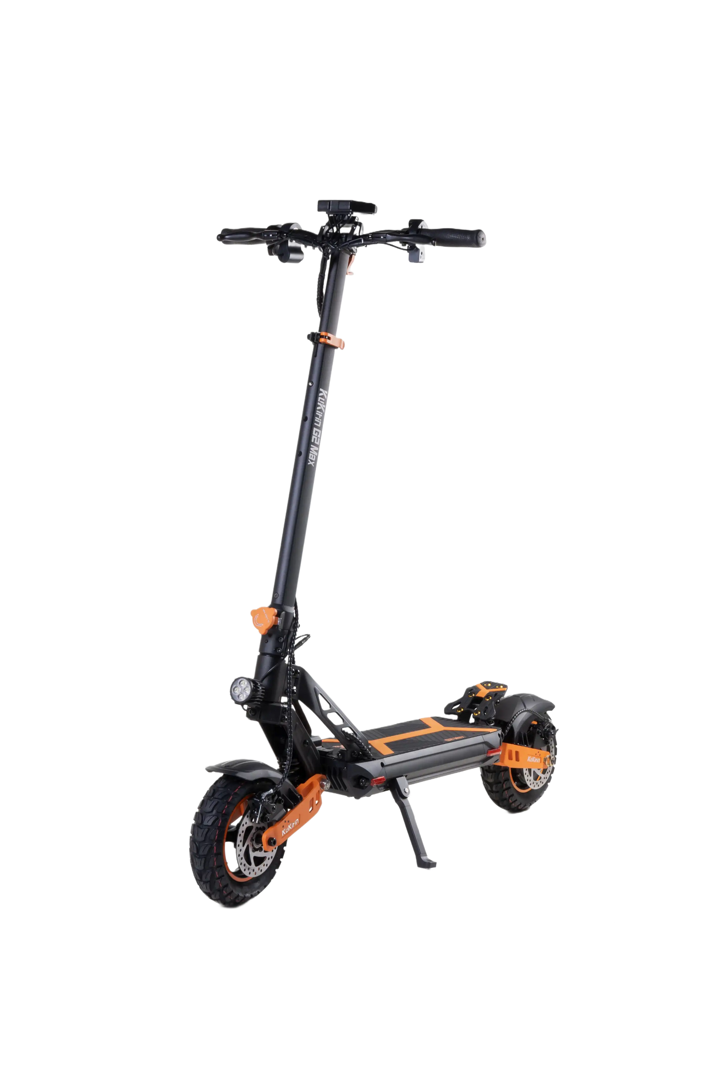 KuKirin G2 Max Black and orange electric scooter on a white background