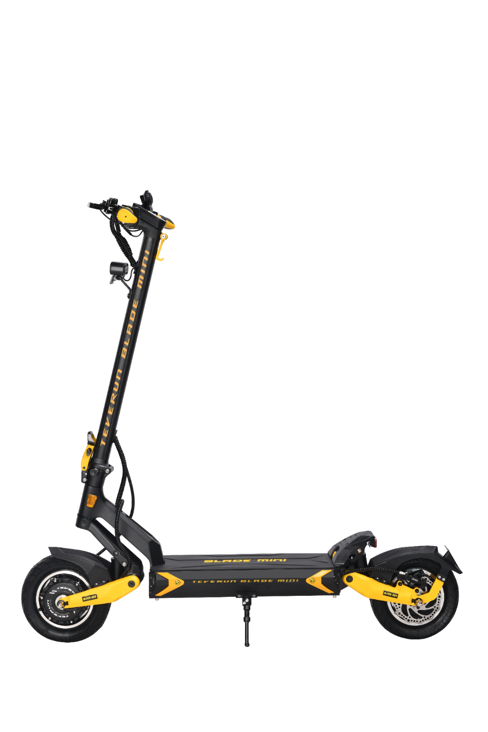 TEVERUN BLADE MINI ULTRA Black and yellow electric scooter on a white background