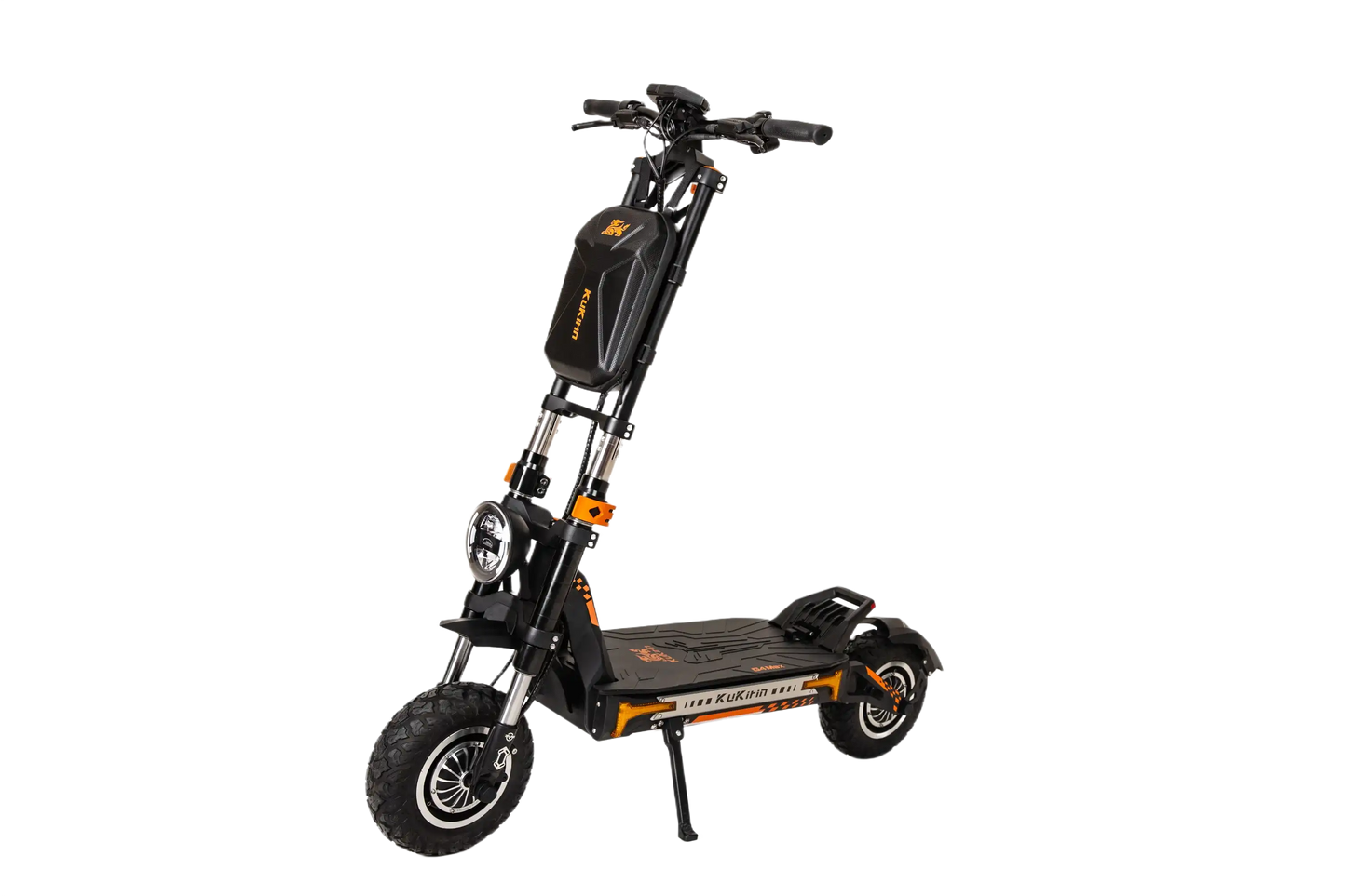 KuKirin G4 Max Black and orange electric scooter on a white background