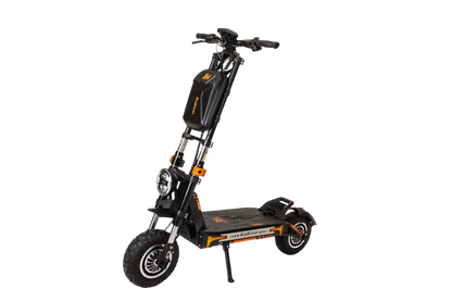 KuKirin G4 Max Black and orange electric scooter on a white background