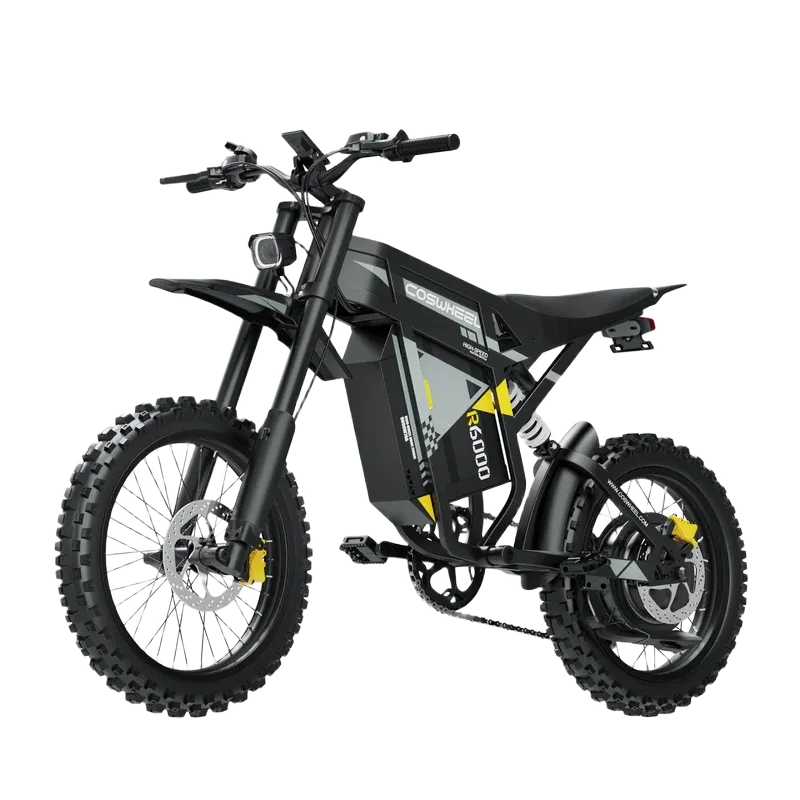 COSWHEEL R6000 7000W elektriline maastikuratas 60V 30Ah aku, 17-tolliste maastikurehvide ja täisvedrustusega