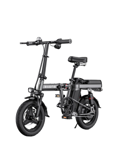 ENGWE T14 Orange electric bike with black seat on a white background