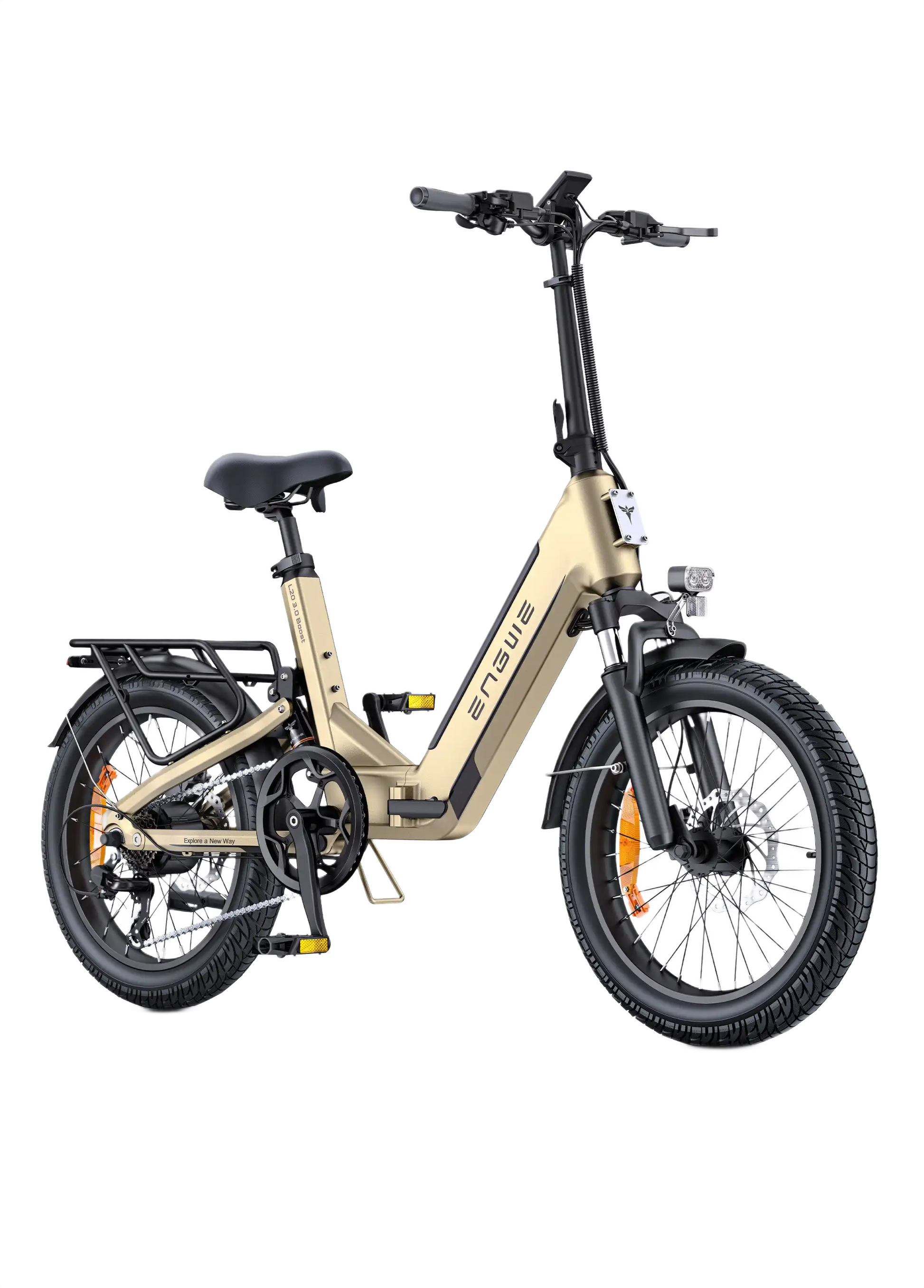 ENGWE L20 3.0 Boost Beige electric bike on a white background