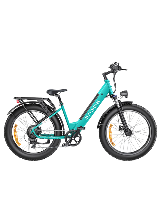 ENGWE E26 ST Teal electric bike with black accents on a white background