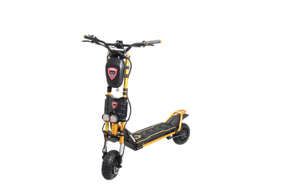 Kaabo Wolf King GTR MAX GOLD Gold and black electric scooter on a white background