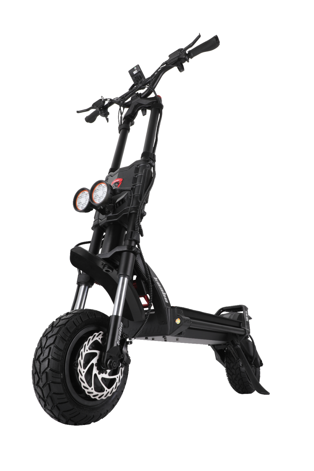 Kaabo Wolf King GTR MAX BLACK Black electric scooter on a white background