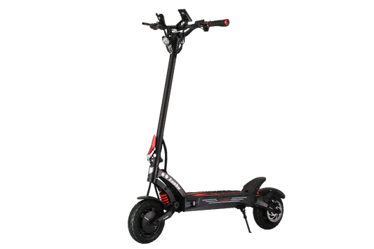 KAABO MANTIS KING GT BLACK Black electric scooter with red accents on a white background
