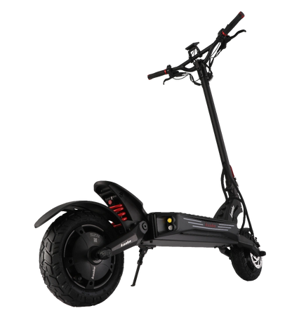 KAABO MANTIS KING GT BLACK Black electric scooter with red accents on a white background