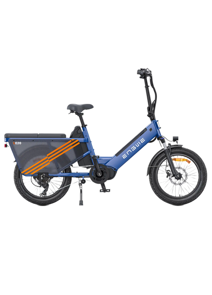 ENGWE LE20 blue electric bike with orange accents on a white background
