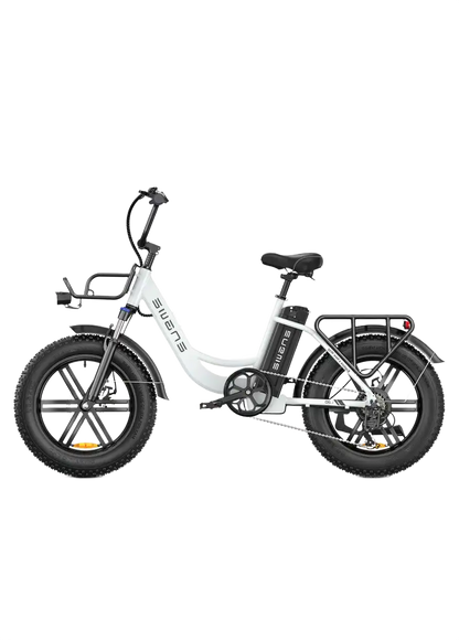 ENGWE L20 White electric bike with black details on a white background