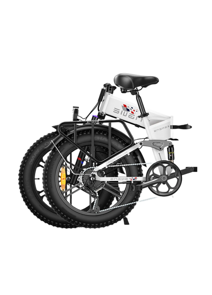 ENGWE Engine X white electric bike on a white background
