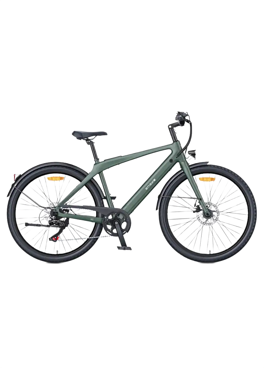 ENGWE N1 AIR Green bicycle on a white background