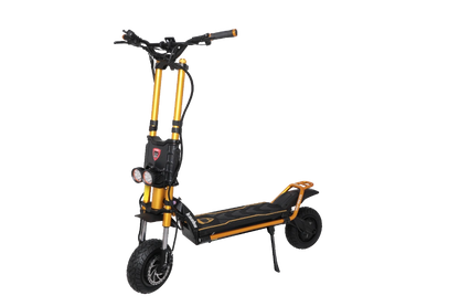 Kaabo Wolf King GTR MAX GOLD Gold and black electric scooter on a white background