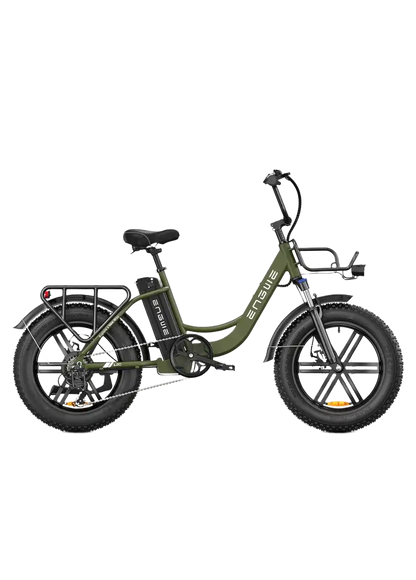 ENGWE L20 green electric bike with black details on a white background