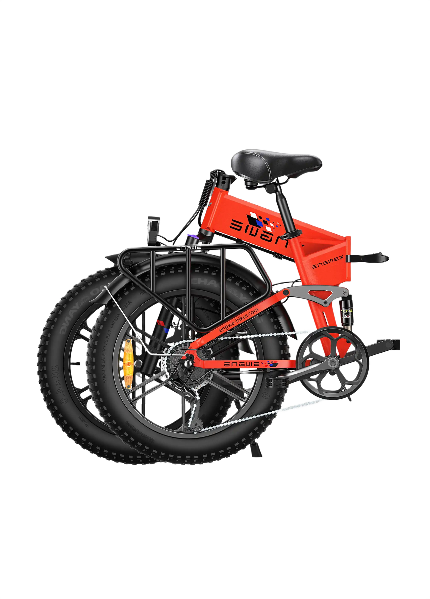 ENGWE Engine X red electric bike on a white background