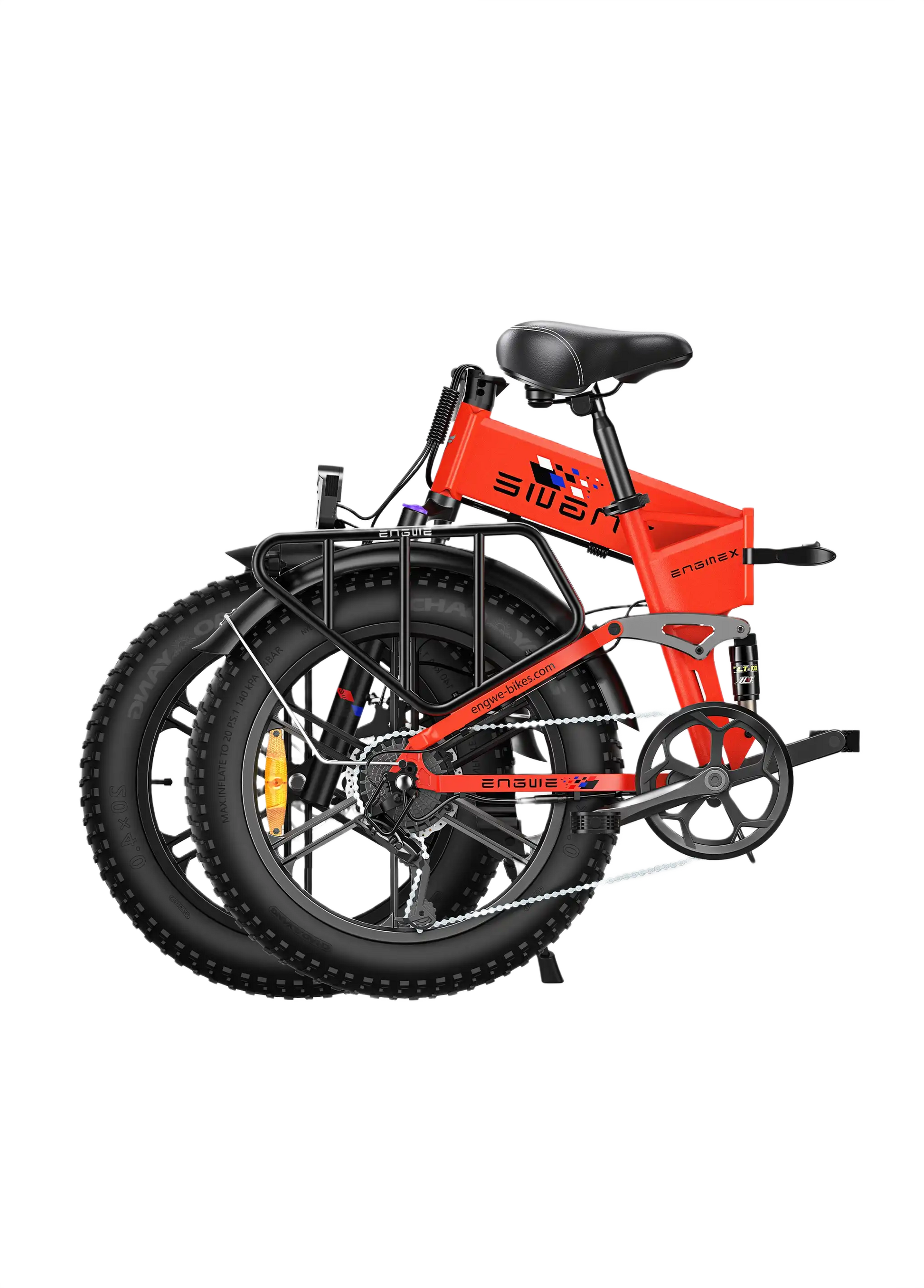 ENGWE Engine X red electric bike on a white background
