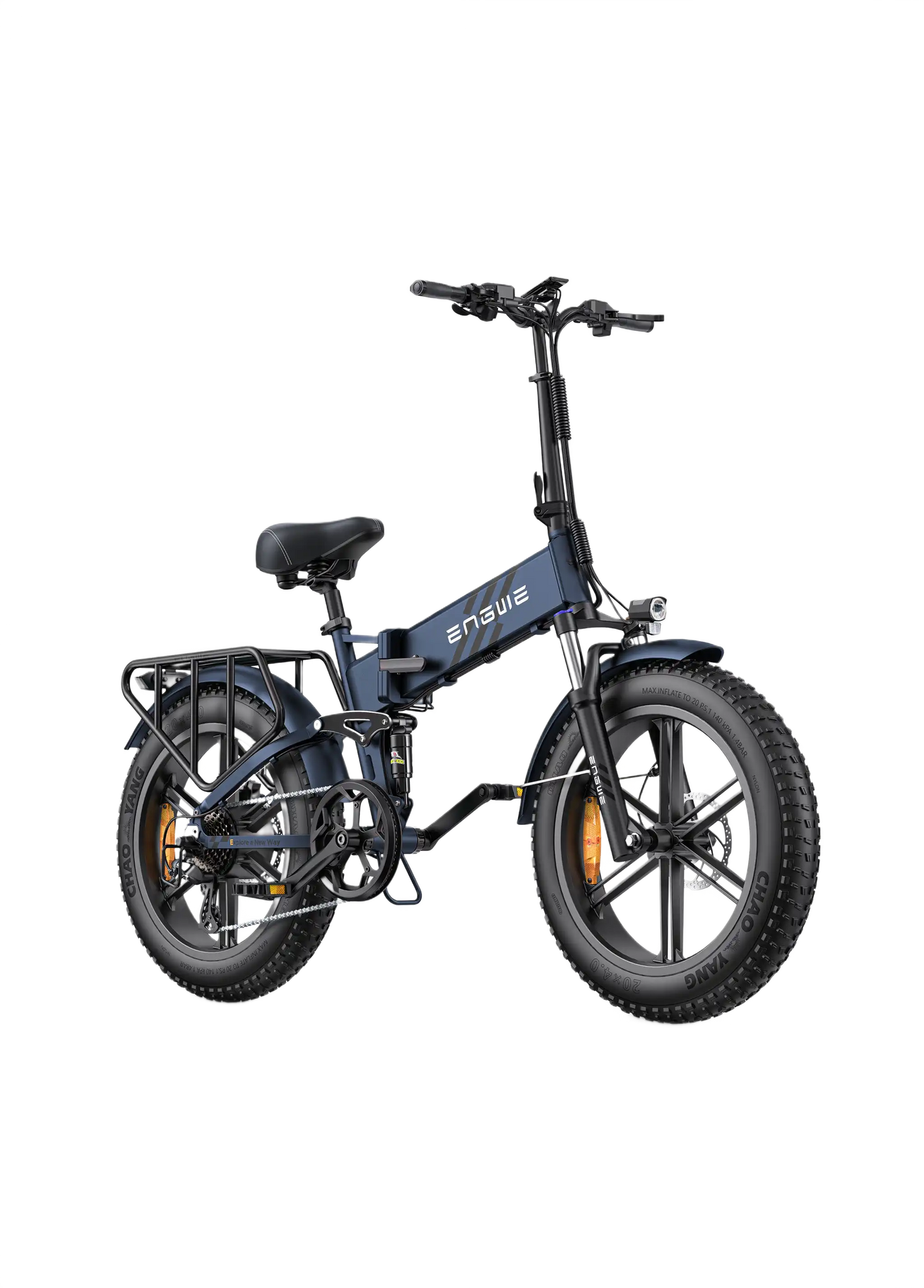 ENGWE ENGINE PRO 2.0 blue electric bike on white background