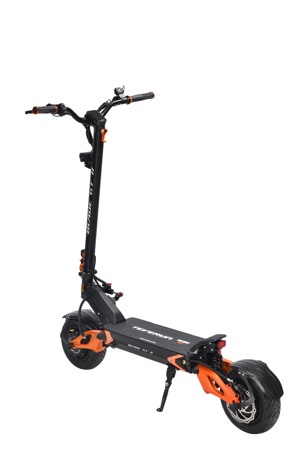 TEVERUN BLADE GT2 Black and orange electric scooter on a white background
