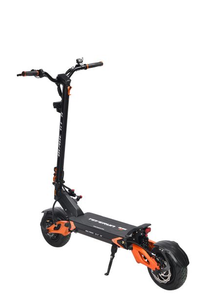 TEVERUN BLADE GT2 Black and orange electric scooter on a white background