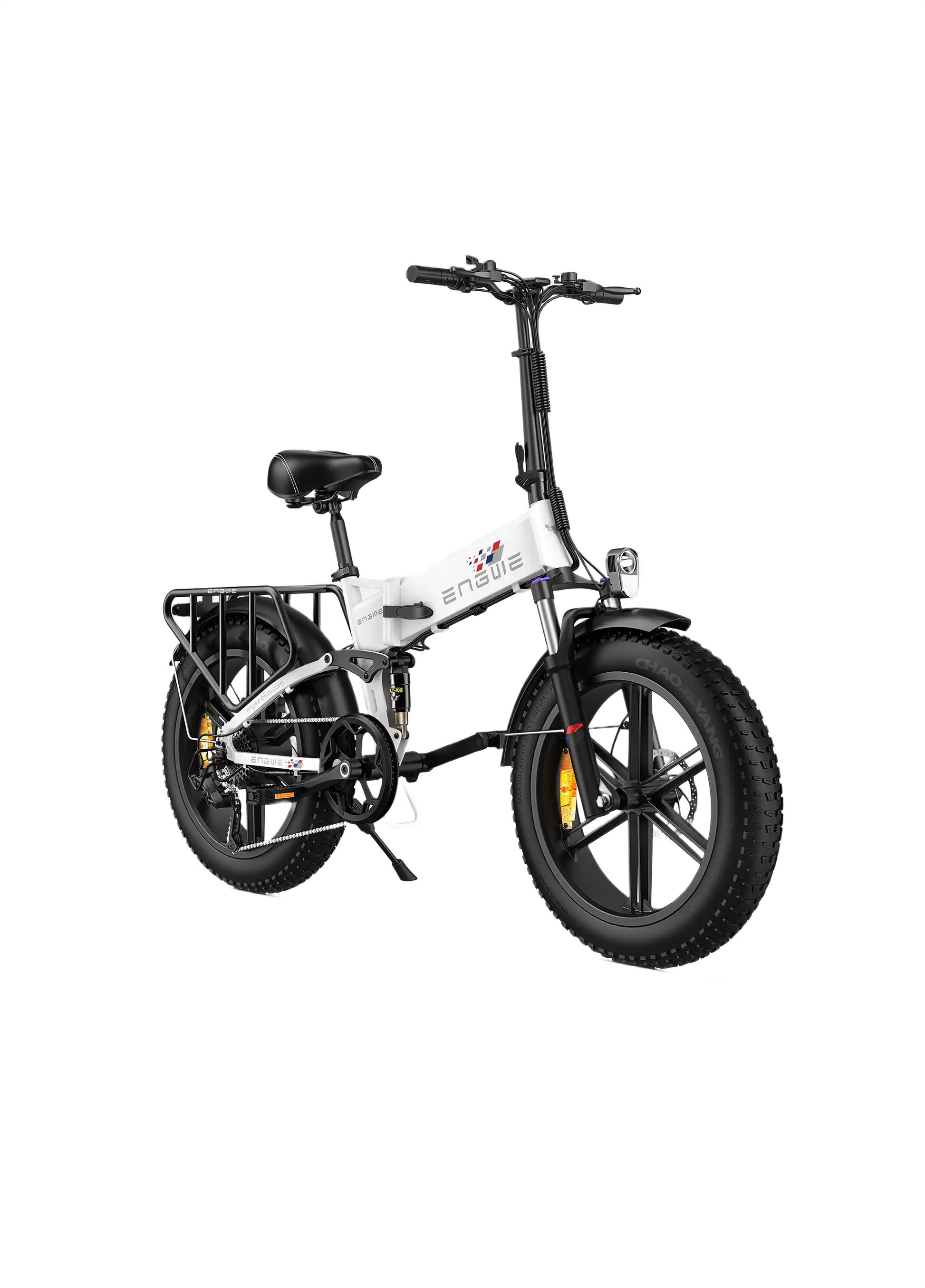 ENGWE Engine X white electric bike on a white background