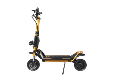 Kaabo Wolf King GTR MAX GOLD Gold and black electric scooter on a white background