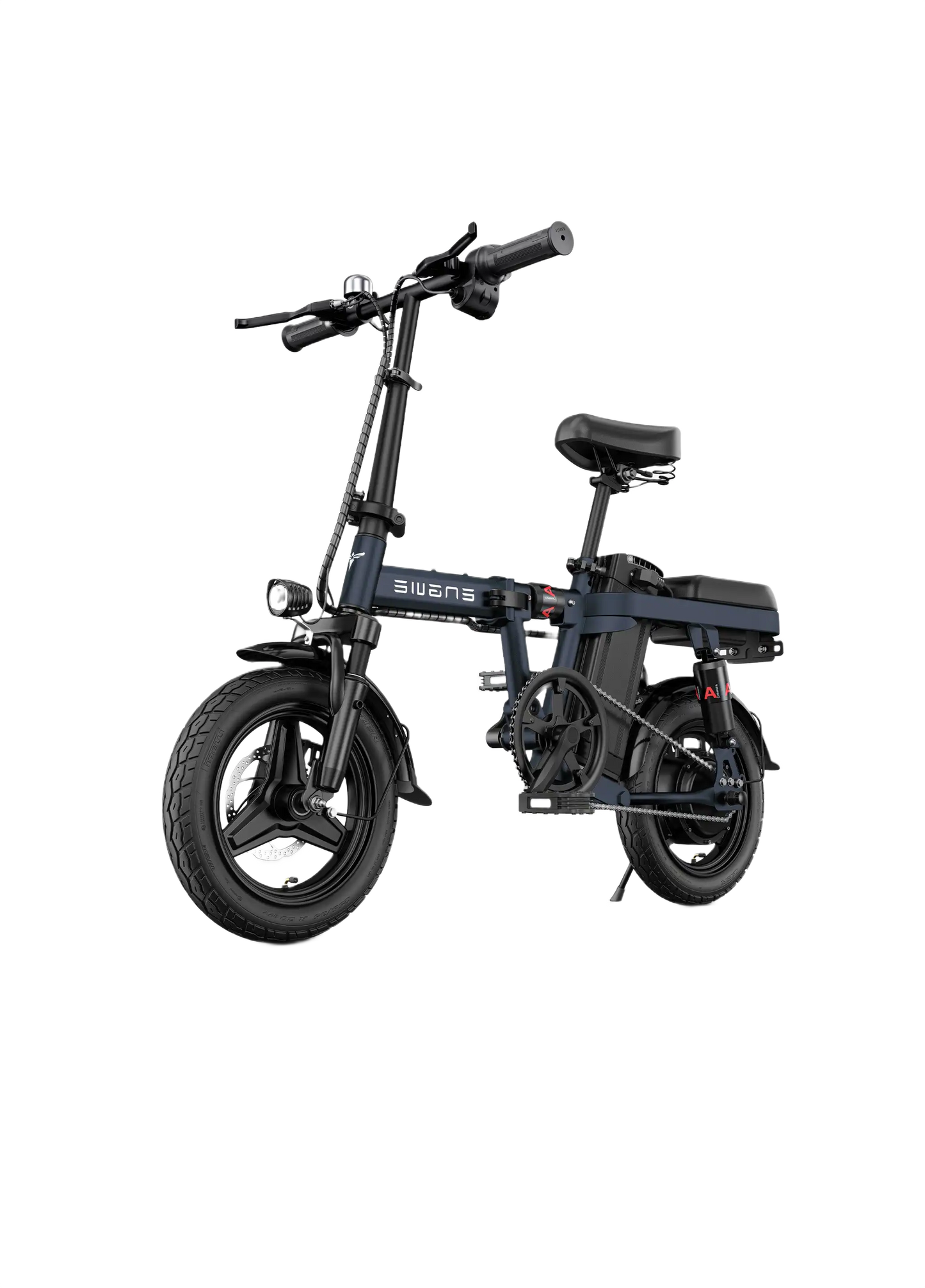 ENGWE T14 Orange electric bike with black seat on a white background
