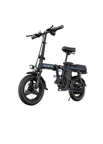 ENGWE T14 Orange electric bike with black seat on a white background
