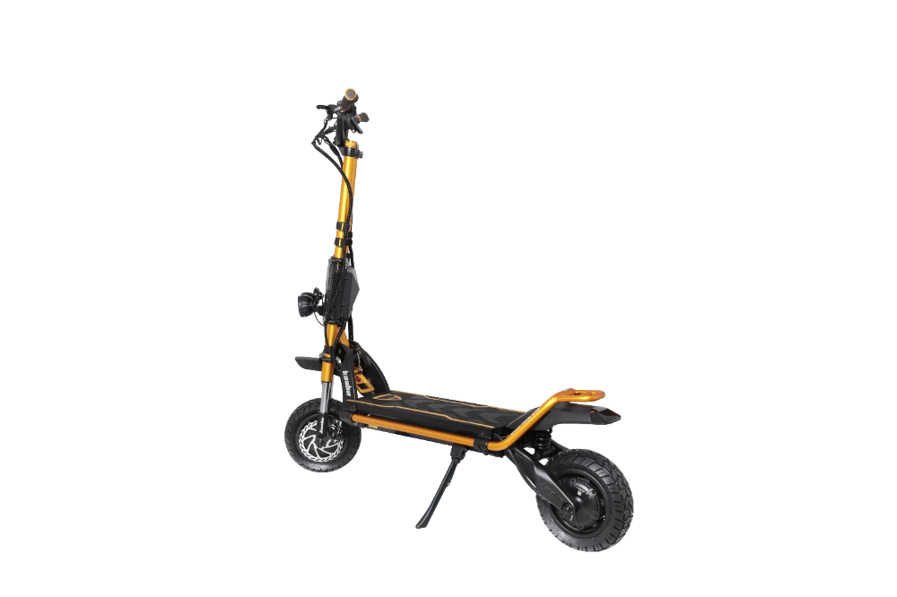 Kaabo Wolf King GTR MAX GOLD Gold and black electric scooter on a white background