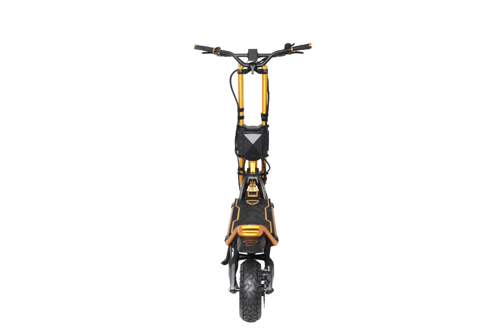 Kaabo Wolf King GTR MAX GOLD Gold and black electric scooter on a white background