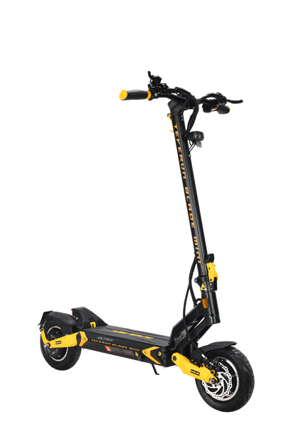 TEVERUN BLADE MINI ULTRA Black and yellow electric scooter on a white background