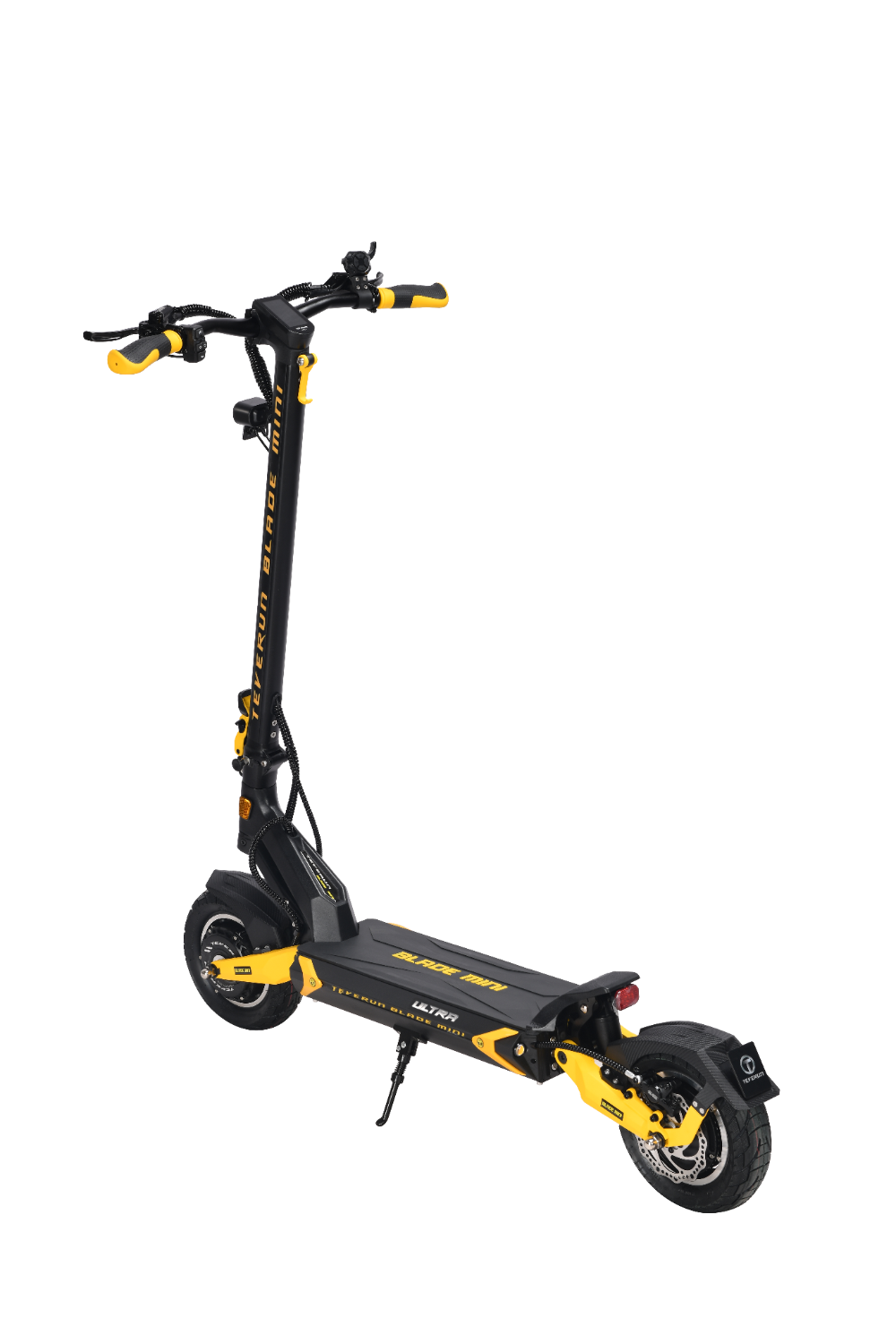 TEVERUN BLADE MINI ULTRA Black and yellow electric scooter on a white background