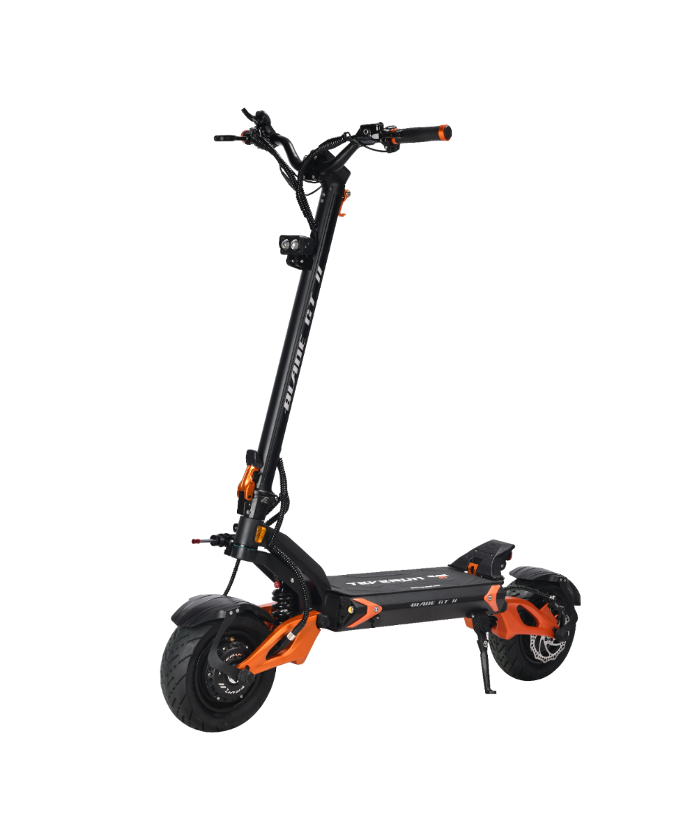 TEVERUN BLADE GT2 Black and orange electric scooter on a white background
