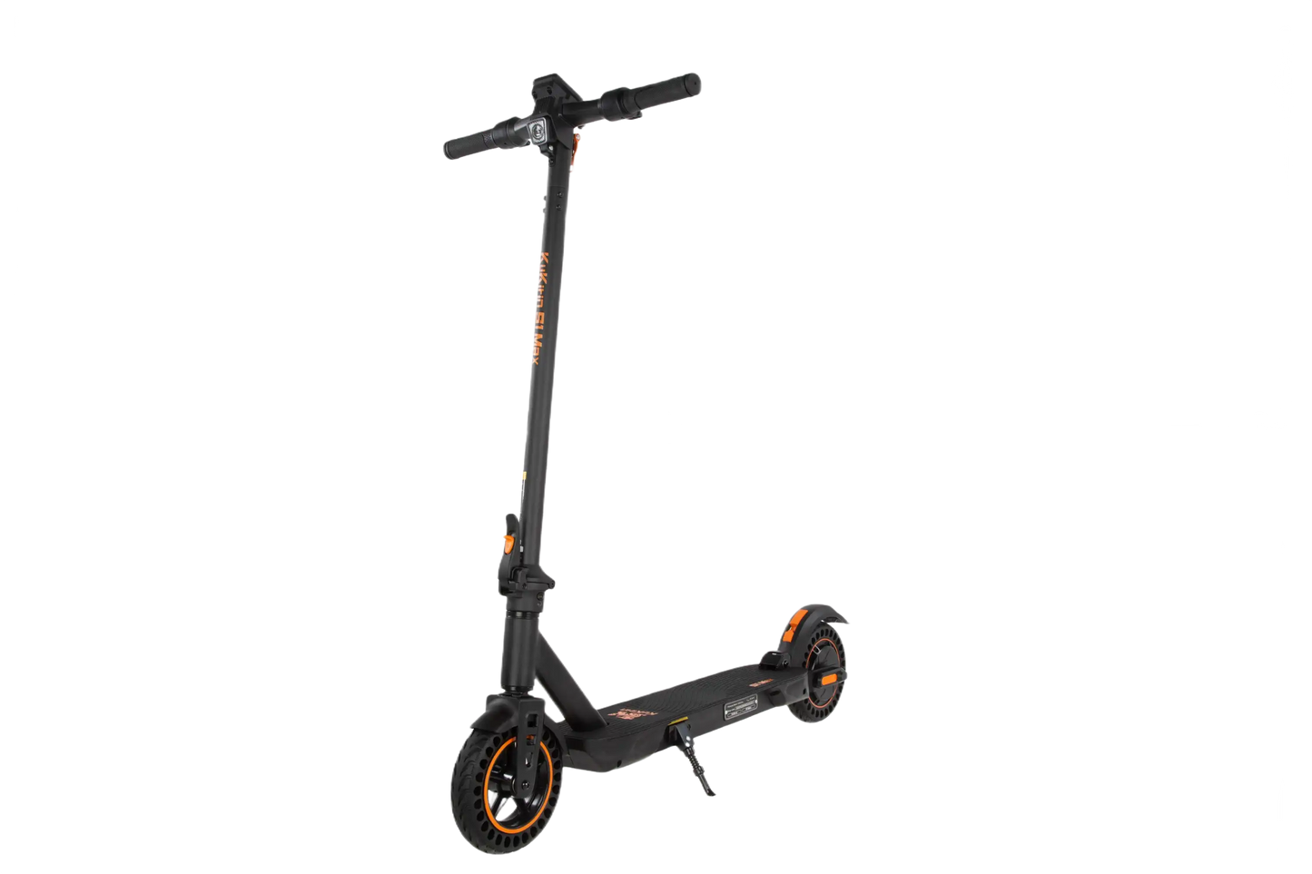 KuKirin S1 Max Black electric scooter with orange accents on a white background