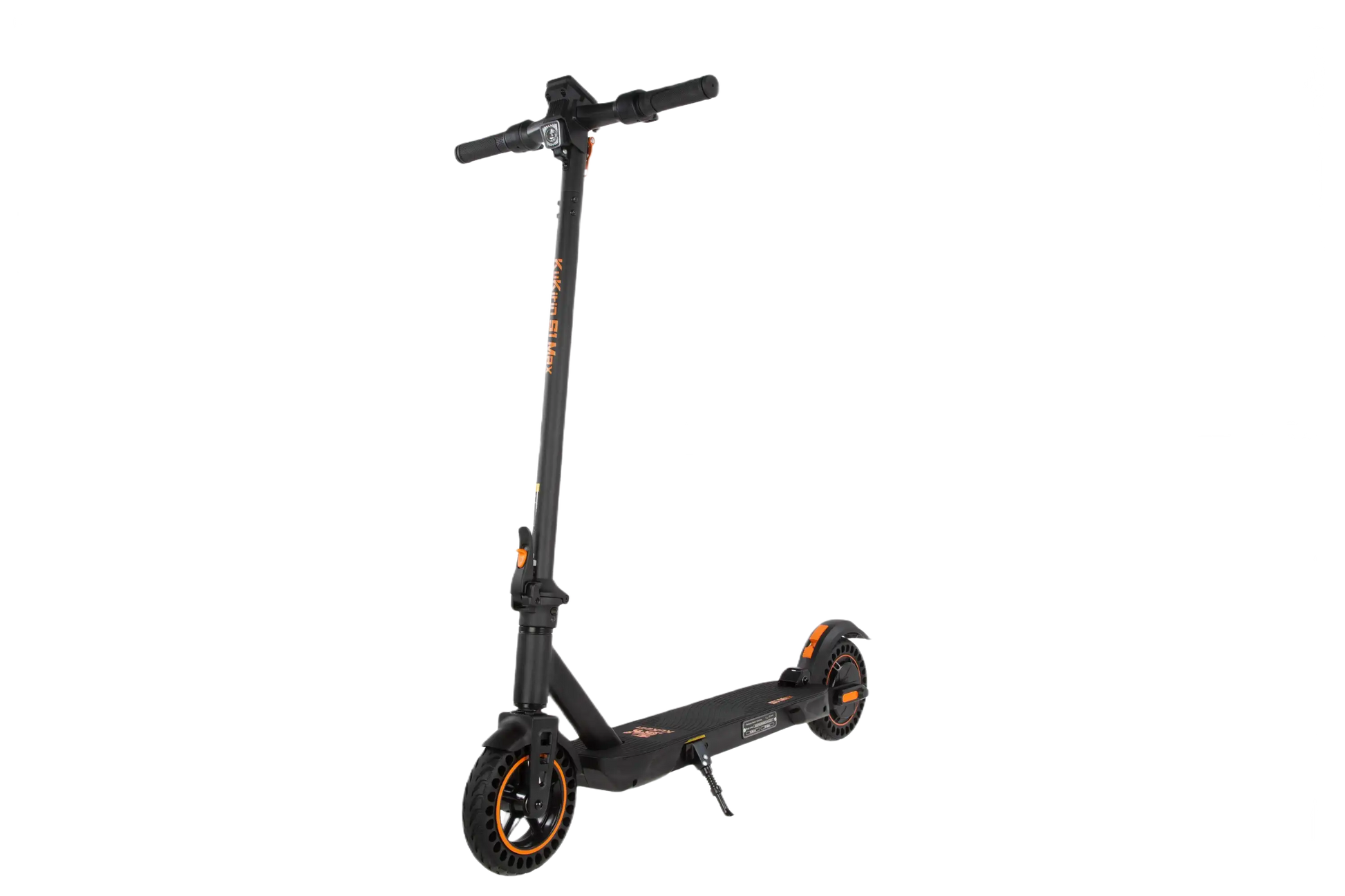 KuKirin S1 Max Black electric scooter with orange accents on a white background