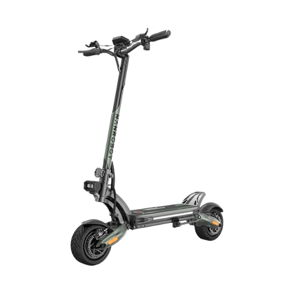 NANROBOT D6+ MAX 3000W elektritõukeratas kahe mootoriga, oliivrohelise raamiga ja 10-tolliste laiade rehvidega