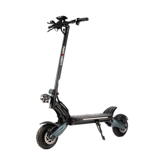 NANROBOT D6+ Black electric scooter on a white background