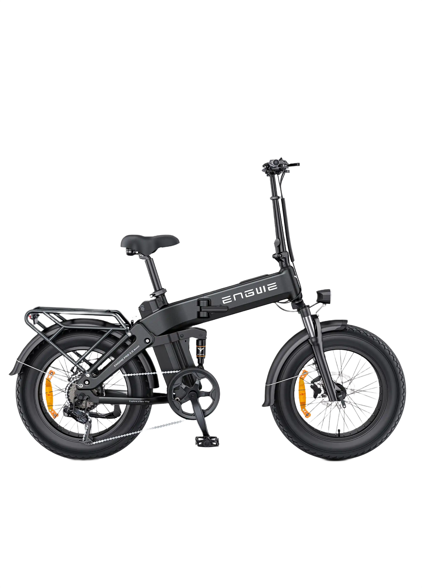 ENGWE ENGINE PRO 3.0 Boost Black electric bike with 'ENWE' branding on a white background