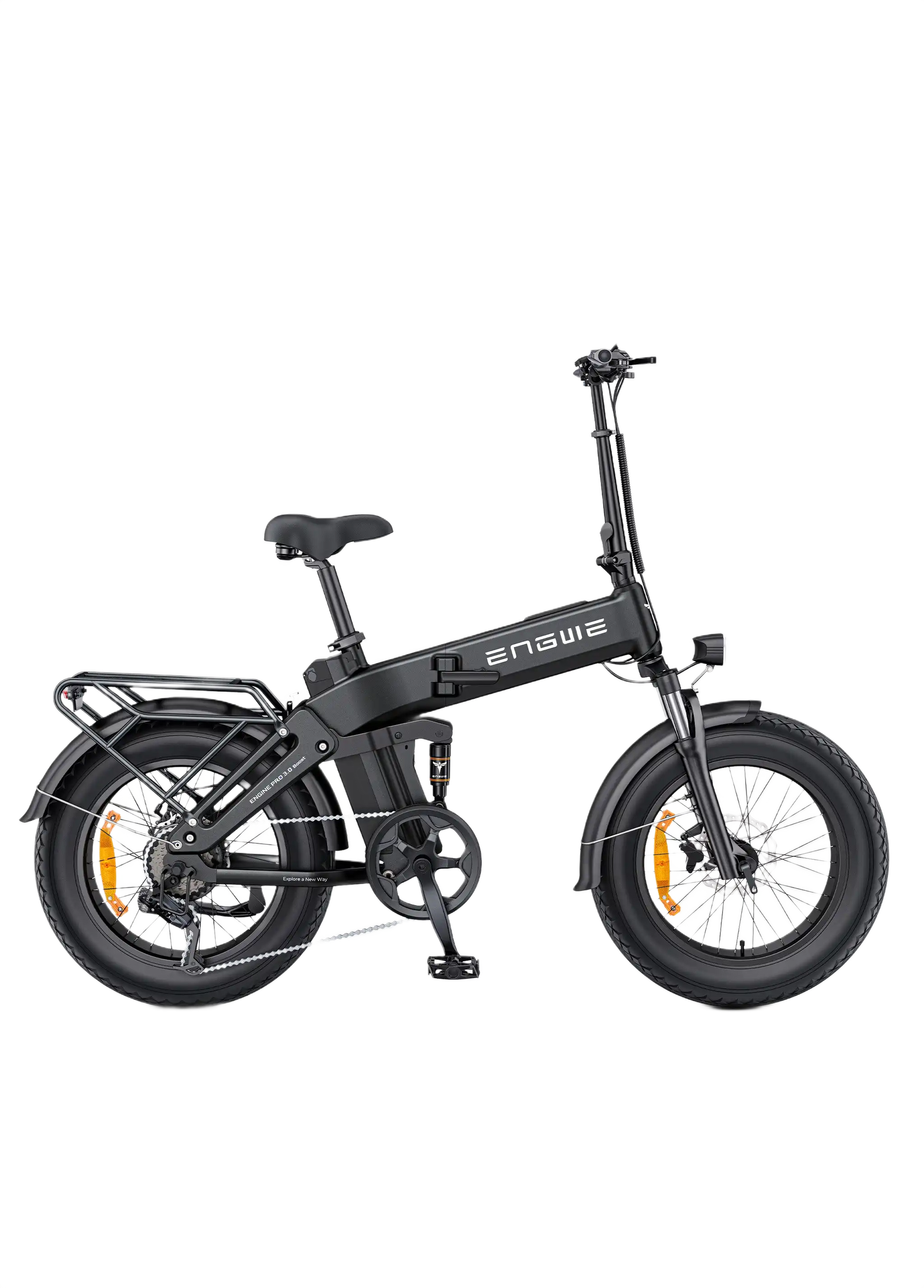 ENGWE ENGINE PRO 3.0 Boost Black electric bike with 'ENWE' branding on a white background
