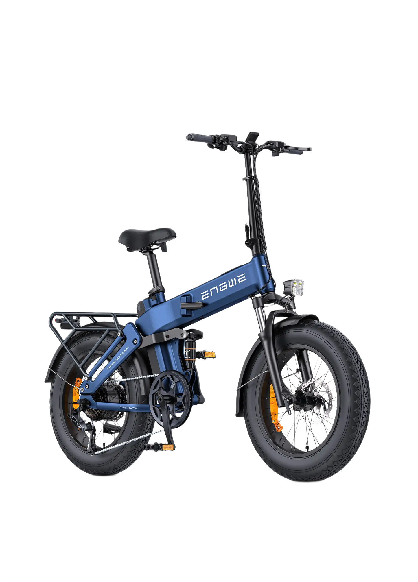 ENGWE ENGINE PRO 3.0 Boost Blue electric bike with 'ENWE' branding on a white background