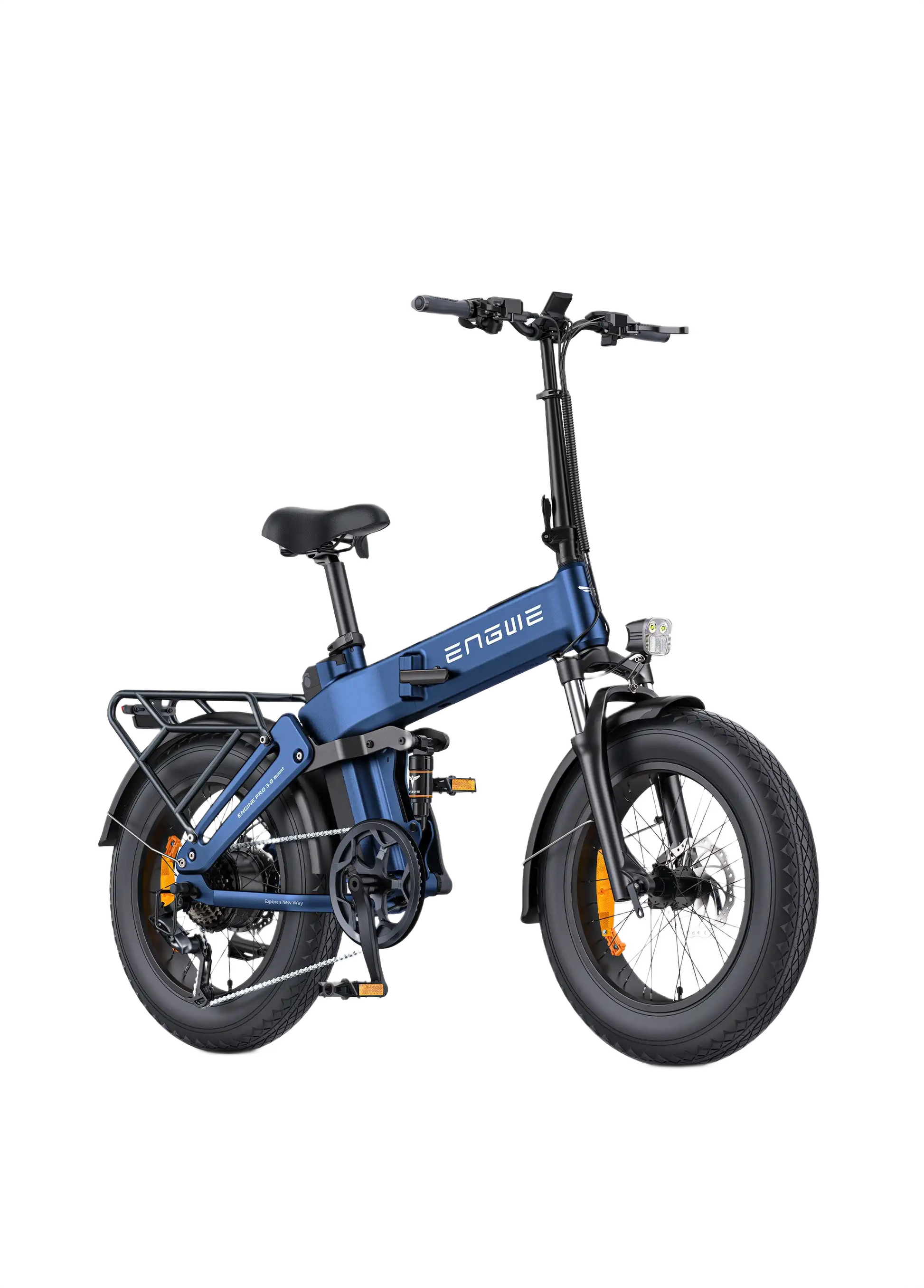 ENGWE ENGINE PRO 3.0 Boost Blue electric bike with 'ENWE' branding on a white background