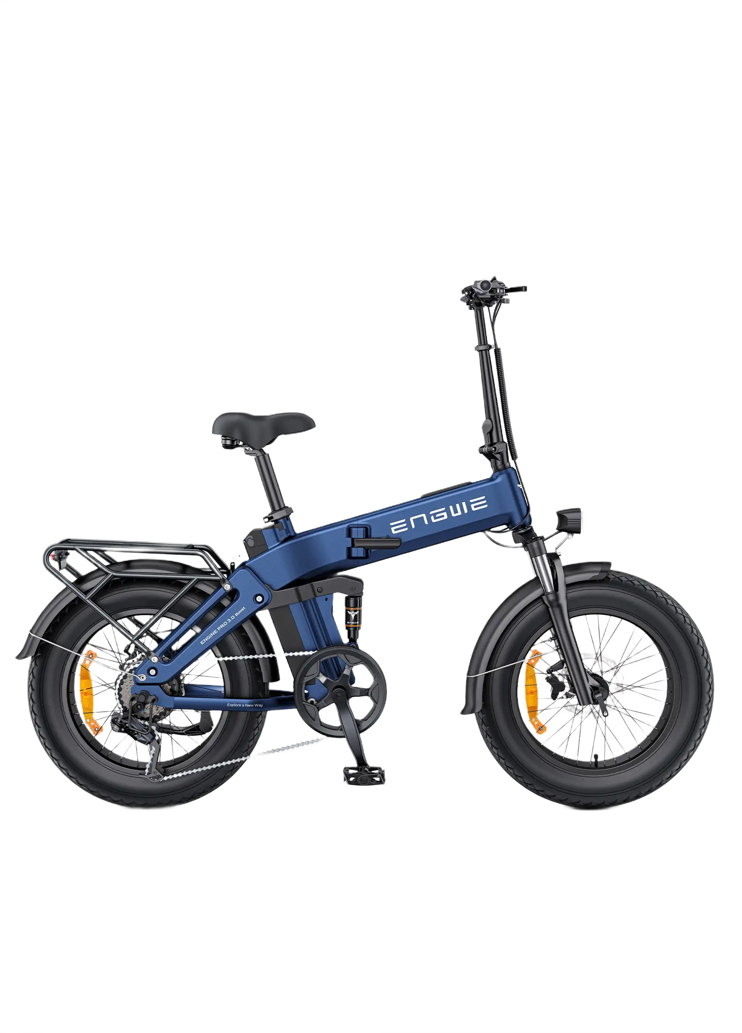 ENGWE ENGINE PRO 3.0 Boost Blue electric bike with 'ENWE' branding on a white background