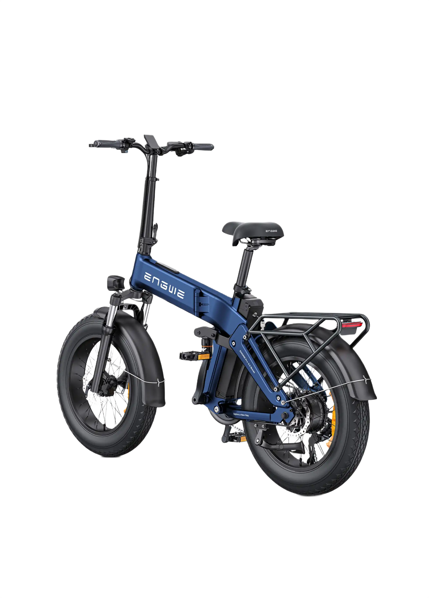 ENGWE ENGINE PRO 3.0 Boost Blue electric bike with 'ENWE' branding on a white background