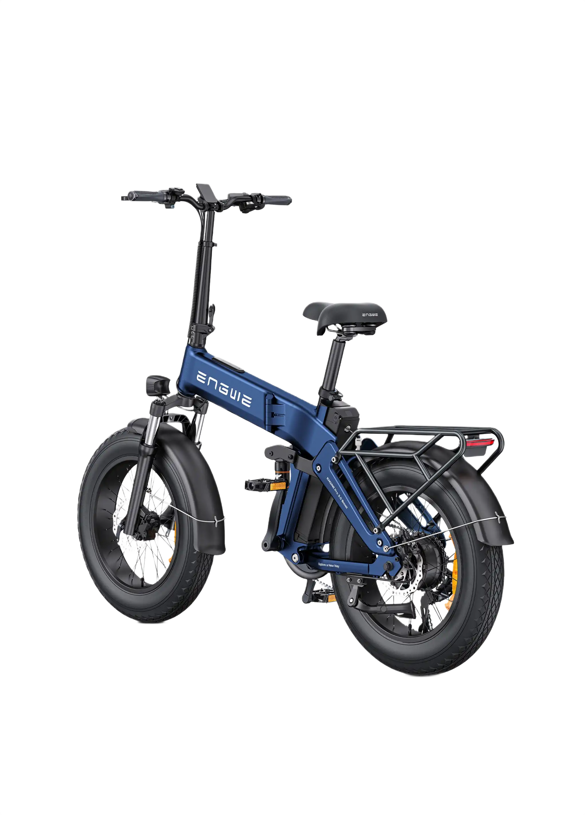 ENGWE ENGINE PRO 3.0 Boost Blue electric bike with 'ENWE' branding on a white background